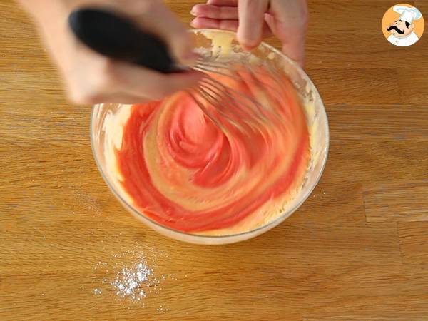 Bizcocho sorpresa para San Valentín - Preparación paso 2