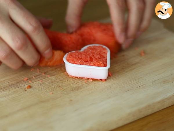 Bizcocho sorpresa para San Valentín - Preparación paso 4