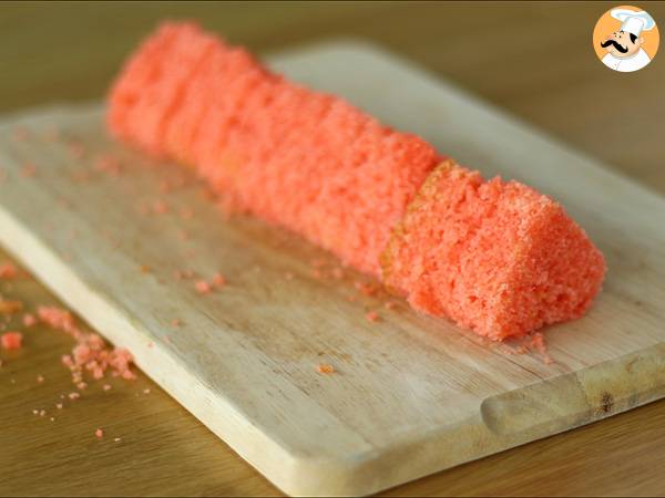 Bizcocho sorpresa para San Valentín - Preparación paso 5