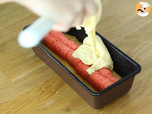 Bizcocho sorpresa para San Valentín - Preparación paso 6