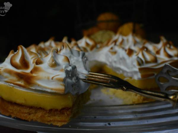 Pastel de limón con masa sablé y merengue suizo - Preparación paso 2