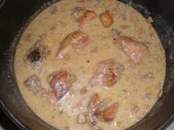 Pollo al vino blanco, pouilly-fumé - Preparación paso 7