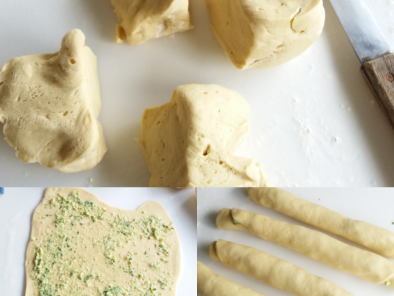 Pan de ajo y queso manchego, pull apart - Preparación paso 3