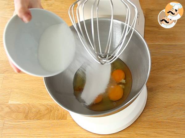 Bizcocho genovés clásico - Preparación paso 1