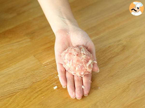 Huevos escoceses, cubiertos y rebozados - Preparación paso 3