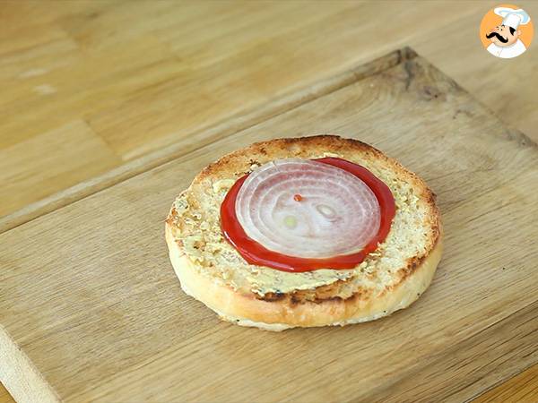 Cheeseburger, hamburguesa con queso - Preparación paso 4