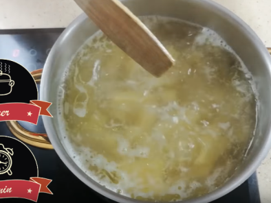 Pasta al pesto de rúcula. - Preparación paso 1