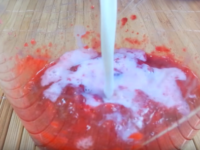 Batido de fresa, Smoothie de fresa - Preparación paso 2