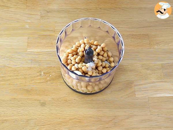 Hummus libanés cremoso - Preparación paso 1