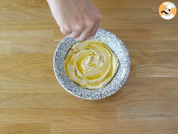 Hummus libanés cremoso - Preparación paso 4