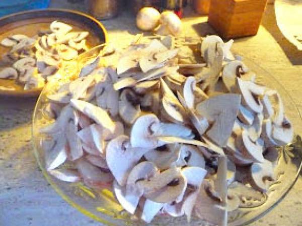 Crema de champiñones y chalotas - Preparación paso 3