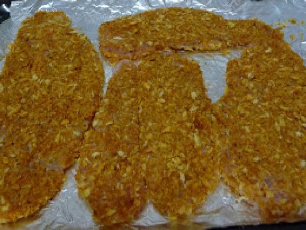 Pollo katsu, pollo crujiente al horno con panko - Preparación paso 7