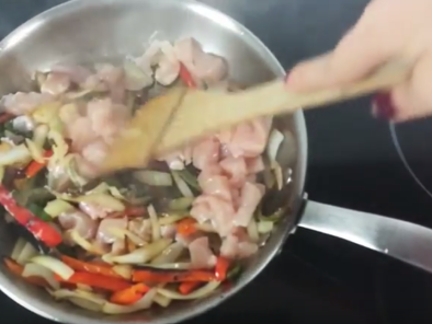 Fajitas o burritos de pollo - Preparación paso 1