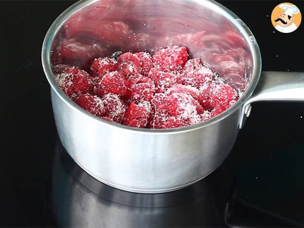 Mousse de frambuesa cremoso - Preparación paso 1