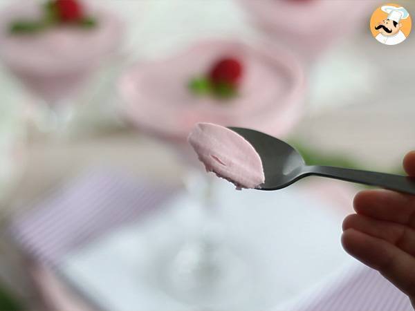 Mousse de frambuesa cremoso - Preparación paso 6