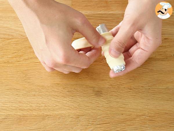 Cannoli con crema pastelera de vainilla - Preparación paso 3