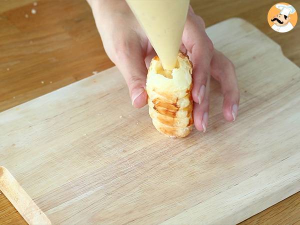 Cannoli con crema pastelera de vainilla - Preparación paso 8