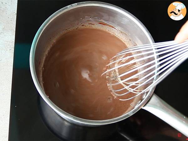 Chocolate liegeois, Dalkys con nata montada - Preparación paso 1