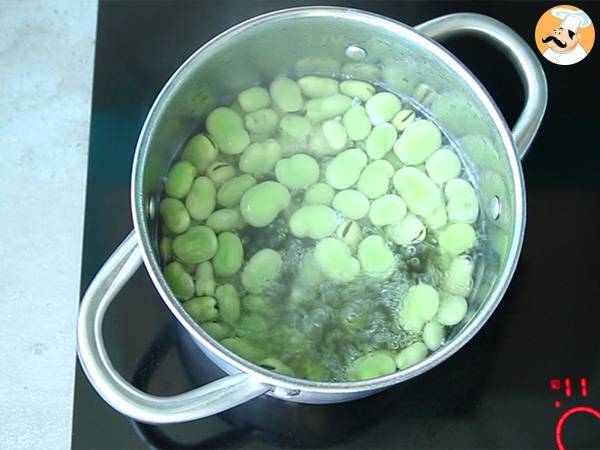 Ensalada de habas y bacon - Preparación paso 2