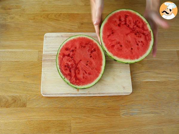 Pizza de sandía, postre refrescante - Preparación paso 1