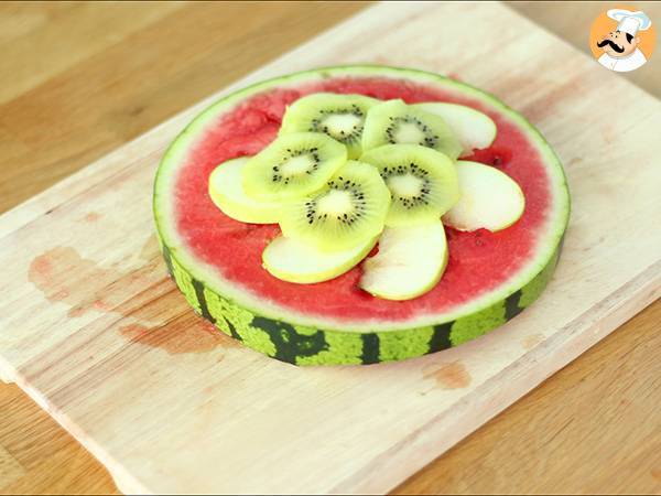 Pizza de sandía, postre refrescante - Preparación paso 3