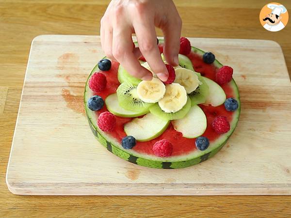 Pizza de sandía, postre refrescante - Preparación paso 5
