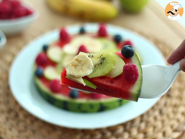 Pizza de sandía, postre refrescante - Preparación paso 6