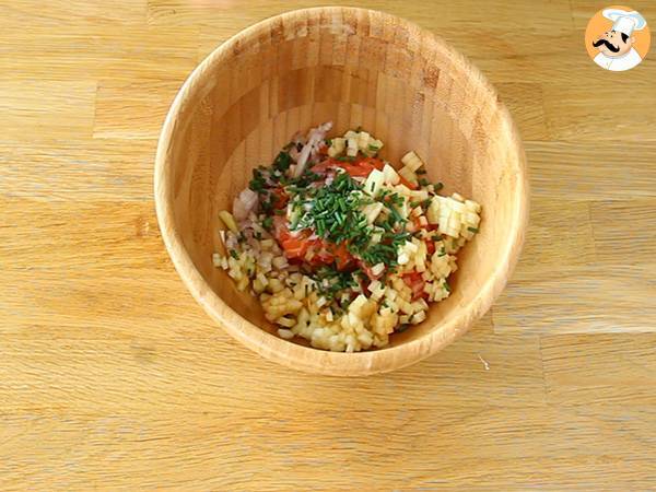 Tartar de salmón y manzana - Preparación paso 2