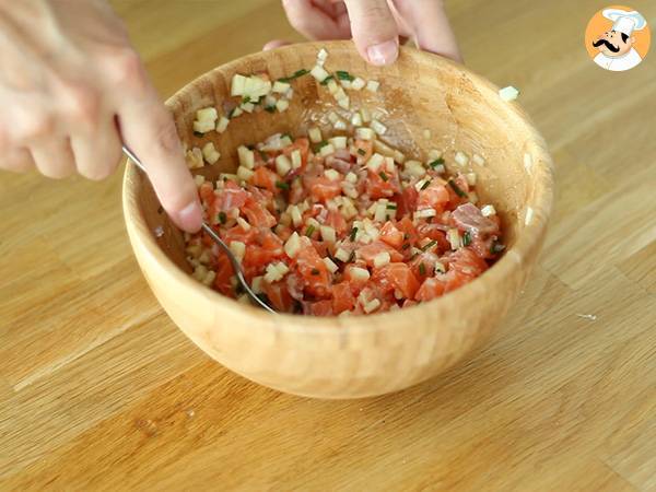 Tartar de salmón y manzana - Preparación paso 3