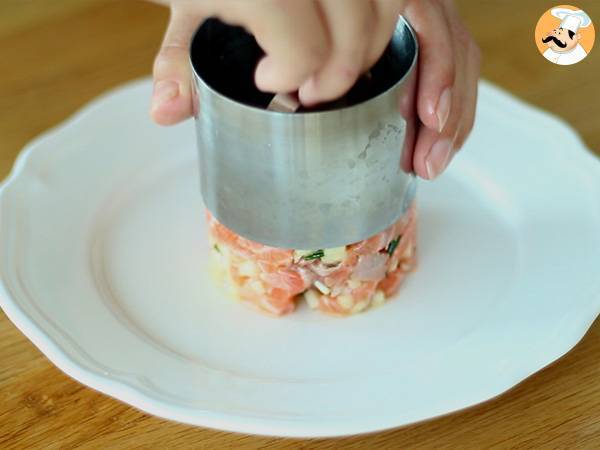 Tartar de salmón y manzana - Preparación paso 4