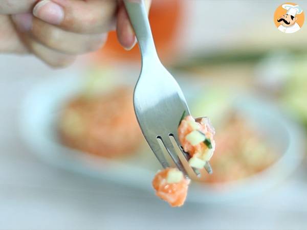 Tartar de salmón y manzana - Preparación paso 5
