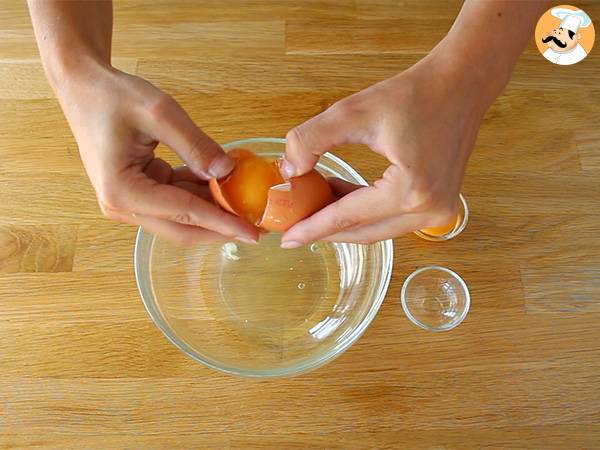 Nube de huevos con chorizo - Preparación paso 1