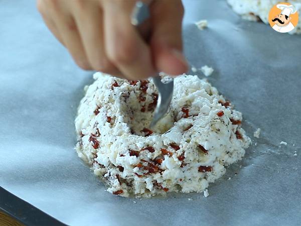 Nube de huevos con chorizo - Preparación paso 4
