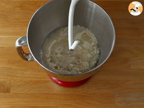 Pan de bagels - Preparación paso 1