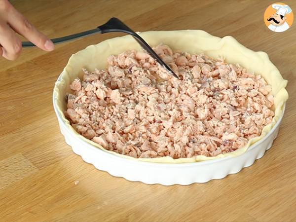 Quiche de salmón fácil y rápida - Preparación paso 3