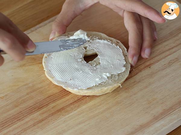 Bagel de chocolate y plátano - Preparación paso 2