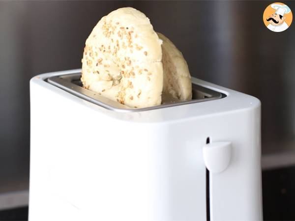 Bagel vegetariano - Preparación paso 1