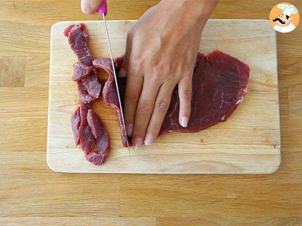 Ternera Strogonoff casero - Preparación paso 1