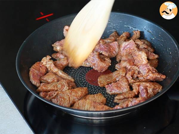 Ternera Strogonoff casero - Preparación paso 2