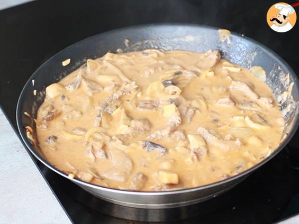 Ternera Strogonoff casero - Preparación paso 5