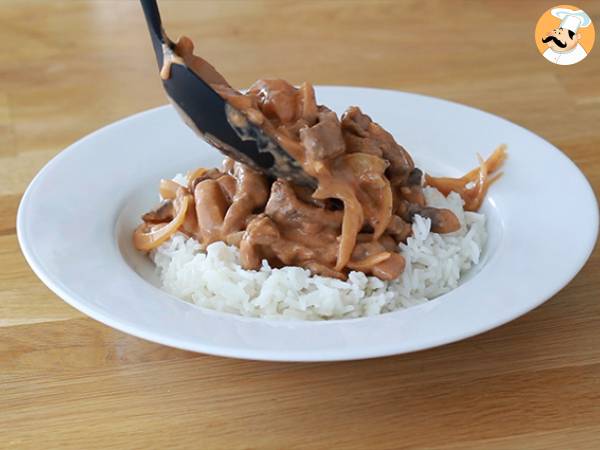 Ternera Strogonoff casero - Preparación paso 6