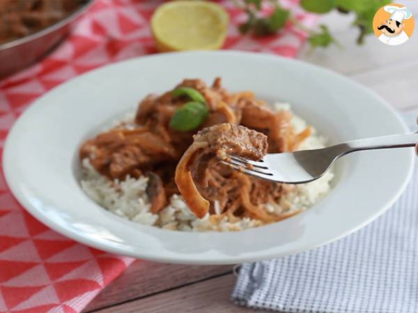 Ternera Strogonoff casero - Preparación paso 7