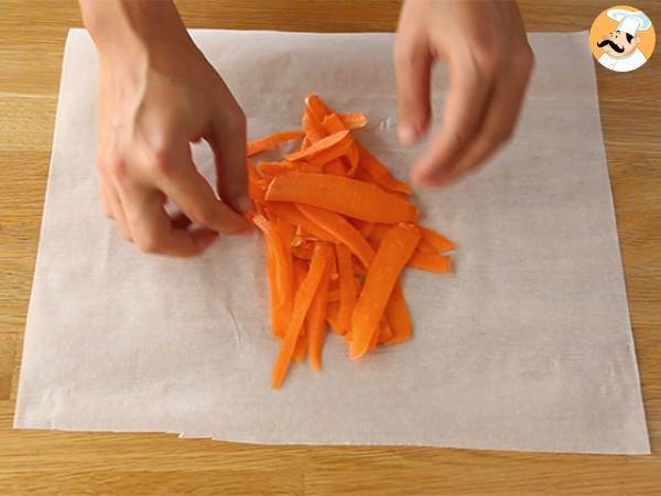Papillote de salmón jugoso - Preparación paso 1