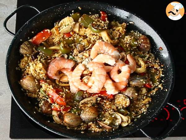 Paella de marisco como en el chiringuito - Preparación paso 9