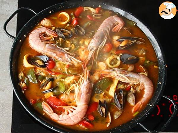 Paella de marisco como en el chiringuito - Preparación paso 10