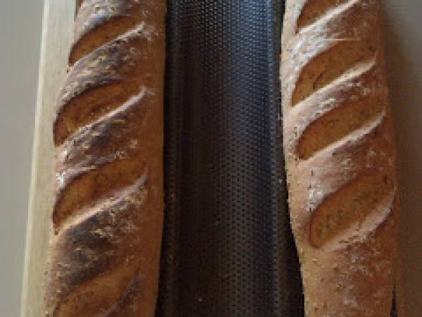 Pan blanco de tahini y semillas de sésamo en panificadora - Preparación paso 8