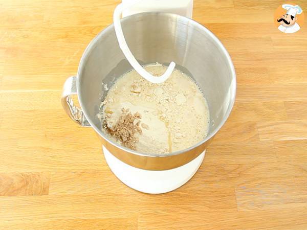 Muffins inglesas, panecillos esponjosos - Preparación paso 1