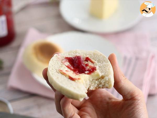 Muffins inglesas, panecillos esponjosos - Preparación paso 5