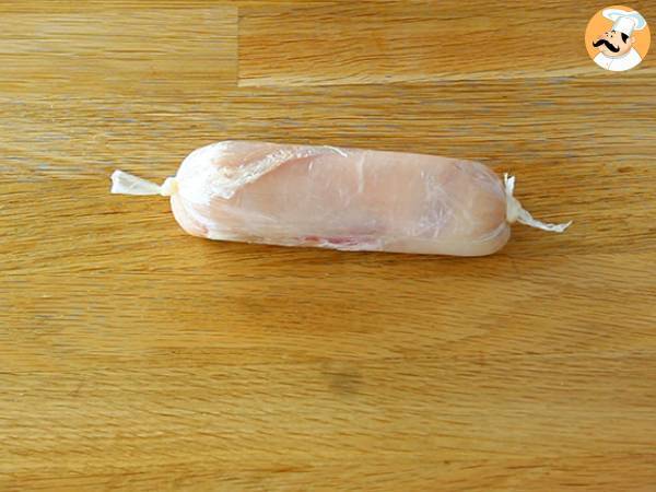 Rollos de pollo, mozzarella y tomates secos - Preparación paso 4