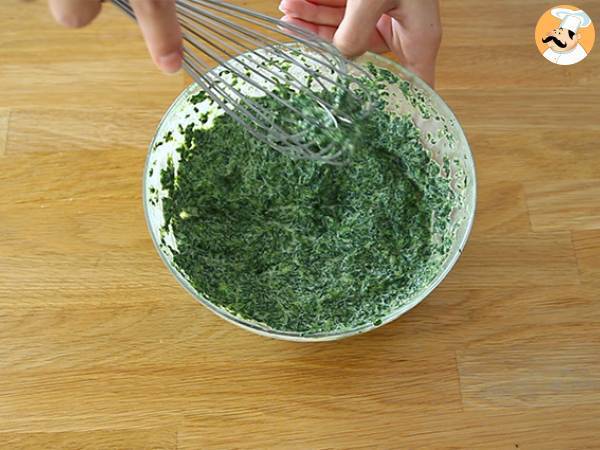 Quiche espinacas y queso de cabra - Preparación paso 2